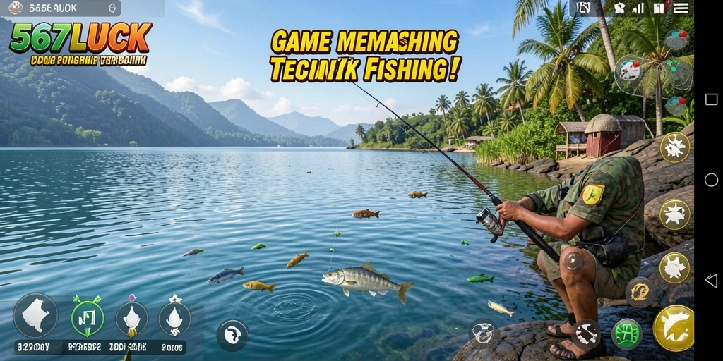 Tampilan saat menangkap ikan di 567LUCK yang seru dan menarik.