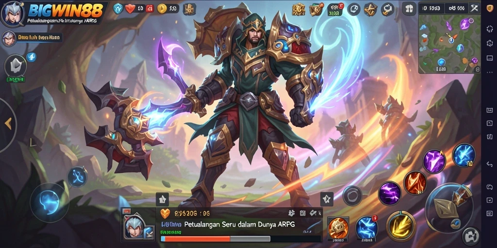 Tampilan aksi seru dalam permainan BIGWIN88 dengan karakter beraksi.