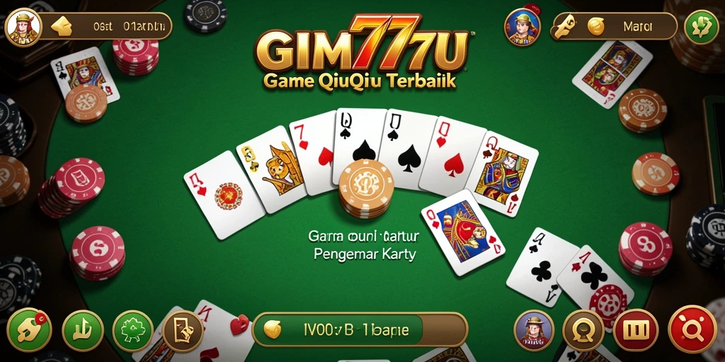 Screenshot GIM777 menampilkan aksi seru permainan QiuQiu.