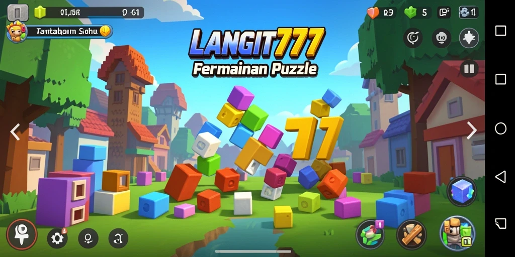 Tampilan gameplay LANGIT777 yang menantang dan penuh warna.