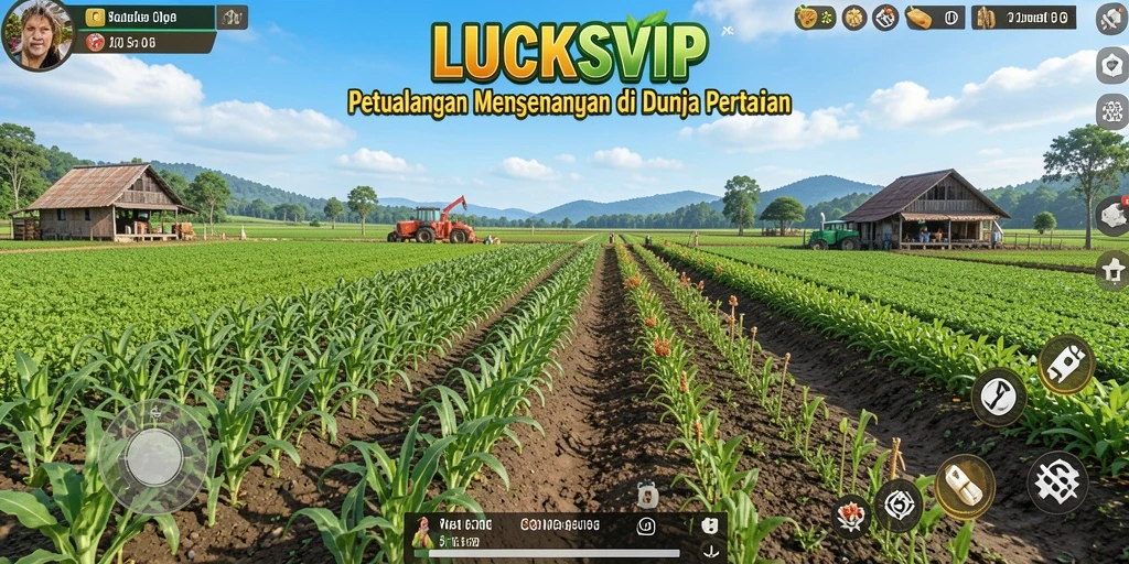 Screenshot gameplay LUCKSVIP menampilkan aktivitas bercocok tanam yang menyenangkan.