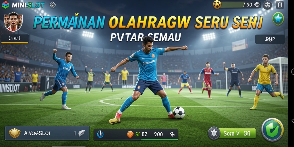 Gameplay MINISLOT dengan elemen olahraga yang menarik dan kompetitif.