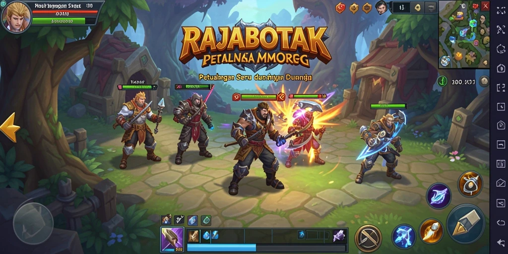 Gameplay dinamis dan interaktif dalam RAJABOTAK yang memikat.