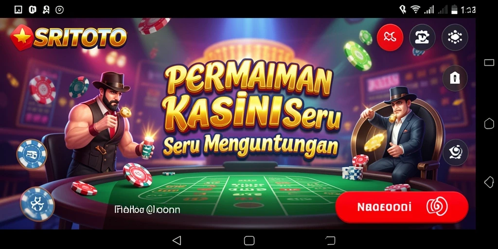Tampilan gameplay yang mendebarkan di SRITOTO dengan pilihan permainan kasino.